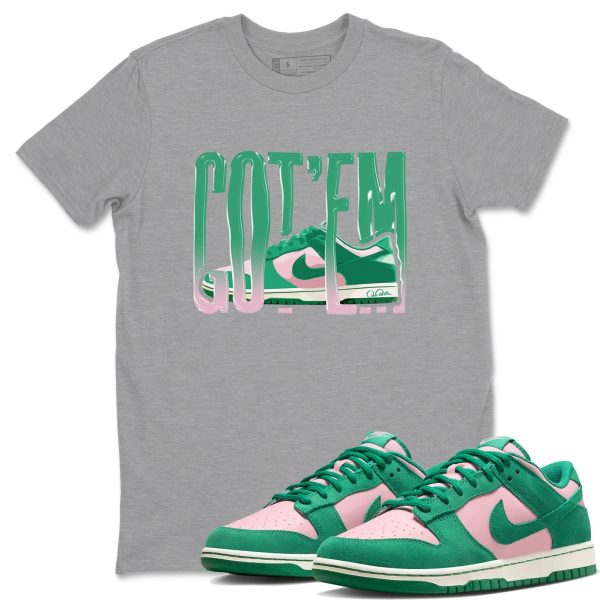 Wiggling Gotem Sneaker Tee - Casual Unisex Cotton Sneaker T-Shirt To Match Medium Soft Pink Malachite Jezsport.com