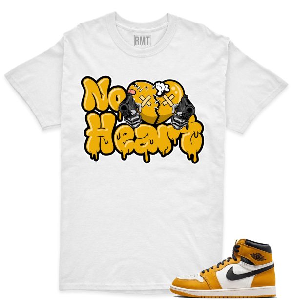 Jordan 1 Yellow Ochre Matching Shirts, No Heart Tee Match Yellow Ochre 1s Jezsport.com