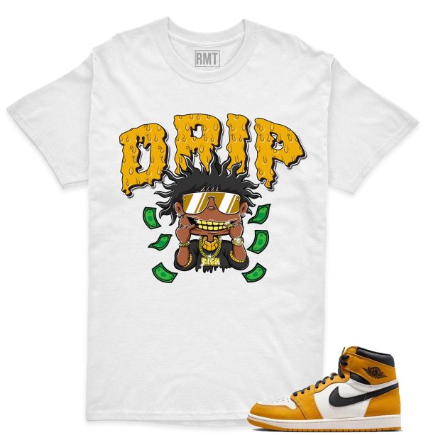 Jordan 1 Yellow Ochre Matching Shirts, Drip Tee Match Yellow Ochre 1s Jezsport.com