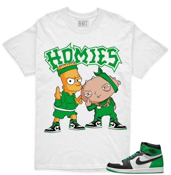 Jordan 1 High OG Lucky Green Shirt, Homies Tee Matching Lucky Green 1s Jezsport.com