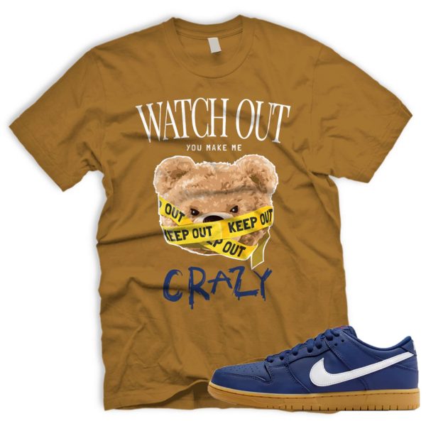 CRAZY SB Dunk Low Navy Gum Light Brown White T-Shirt Match Sneaker Jezsport.com