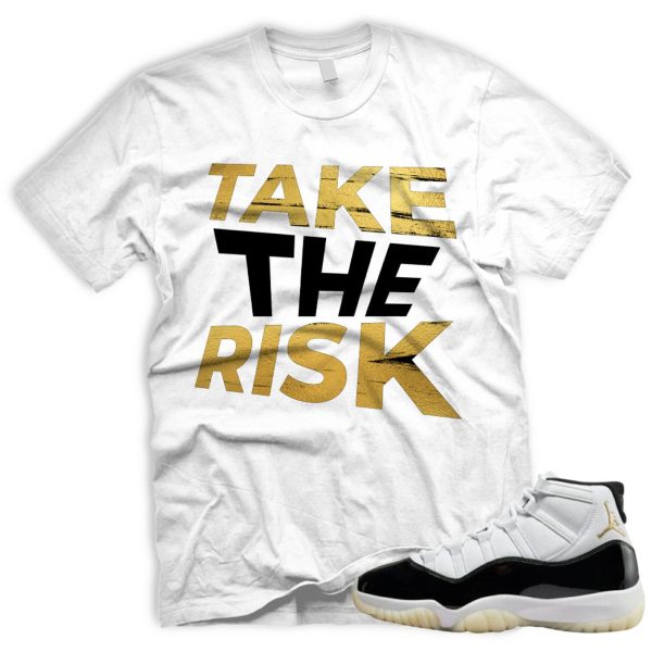 RISK T Air J 11 Gratitude DMP Retro White Black Metallic Gold 2023 Jezsport.com