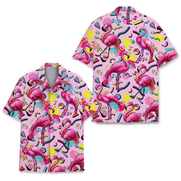 Retro Flamingo Hawaiian Shirt, Summer For Men and Women Jezsport.com