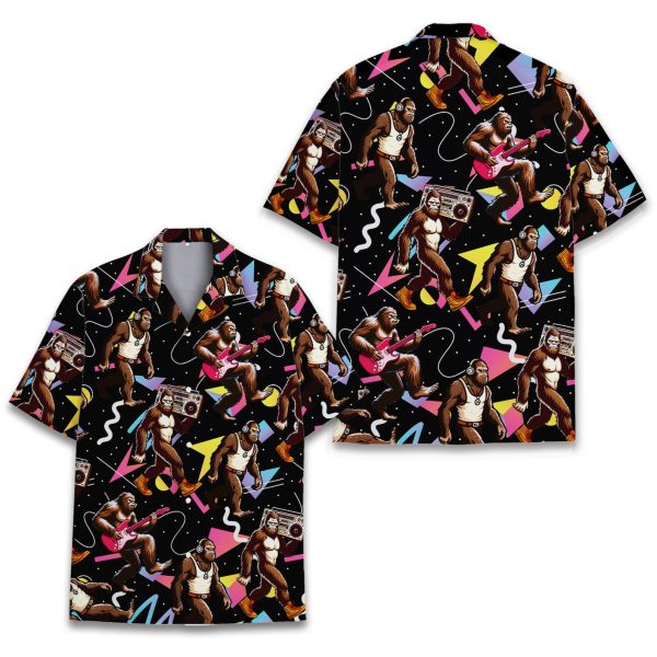 Retro Bigfoot Hawaiian Shirt, Summer For Men and Women Jezsport.com