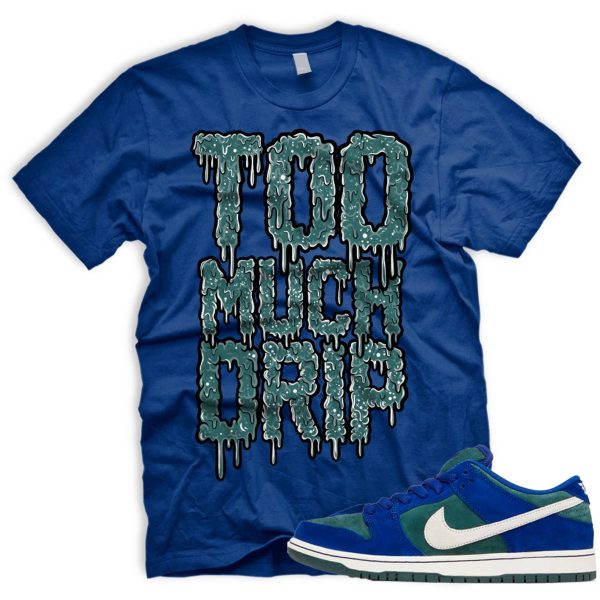 DRIP T SB Dunk Low Deep Royal Blue Vintage Green Sail Jezsport.com