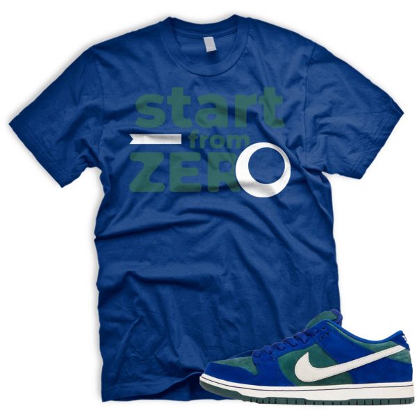 FROM ZERO T SB Dunk Low Deep Royal Blue Vintage Green Sail Jezsport.com