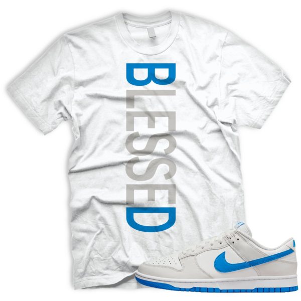 BLESSEDVERT T SB Dunk Low Photo Blue Summit White Platinum Tint Jezsport.com