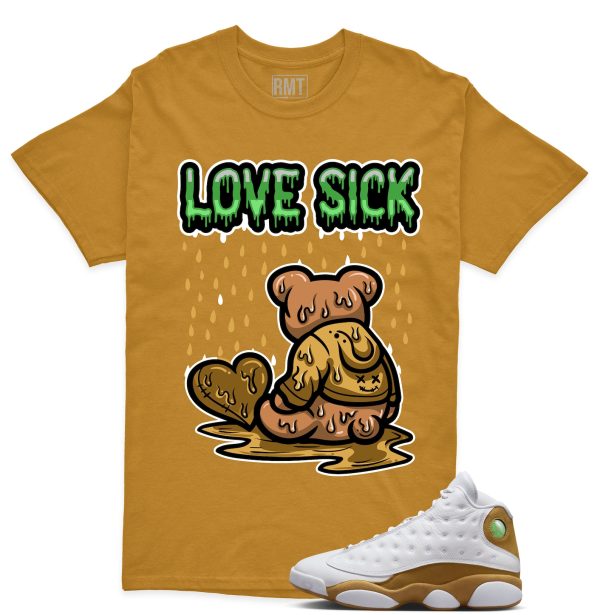 Jordan 13 Wheat Sneaker Matching Shirts, Love Sick Tee Match Retro 13 Wheat Jezsport.com