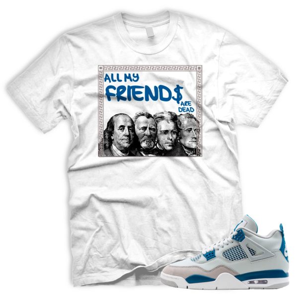 FRNDS Air J 4 Industrial Blue White Neutral Grey Industrial Blue 2024 Match T Military Blue AJ Jezsport.com