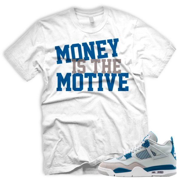 MONEY Air J 4 Industrial Blue White Neutral Grey Industrial Blue 2024 Match T Military Blue AJ Jezsport.com