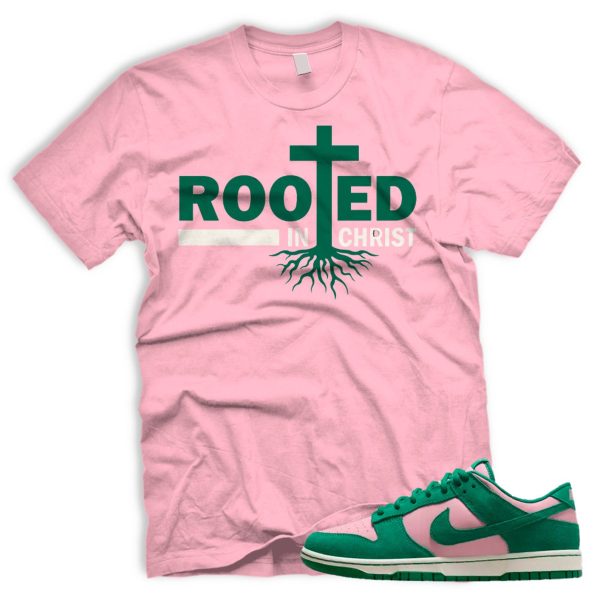 ROOTED Medium Soft Pink Malachite Dunk Low Retro Match T-Shirt Jezsport.com