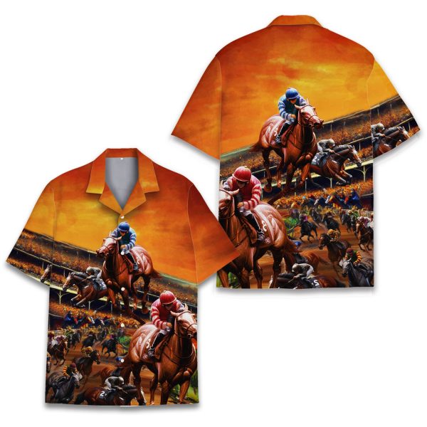 Horse Racing Hawaiian Shirt, Summer For Men and Women Jezsport.com