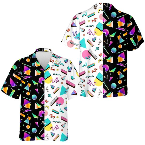 Retro 80s 90s Pattern Hawaiian Shirt, Summer For Men and Women Jezsport.com