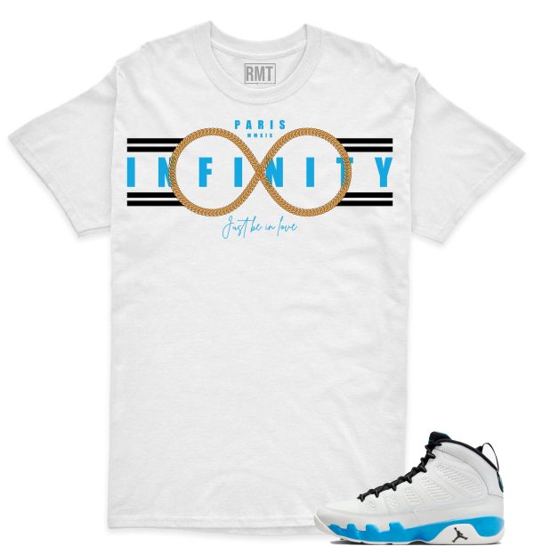 Jordan 9 Powder Blue Matching Shirts, Infinity Tee Match Jordan 9 Powder Blue Jezsport.com