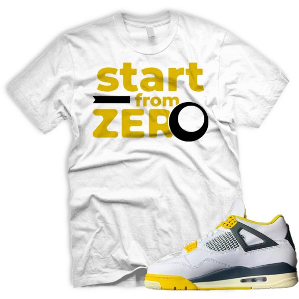 FROM ZERO Air J 4 Vivid Sulfur White Coconut Milk Anthracite Black Match T Jezsport.com