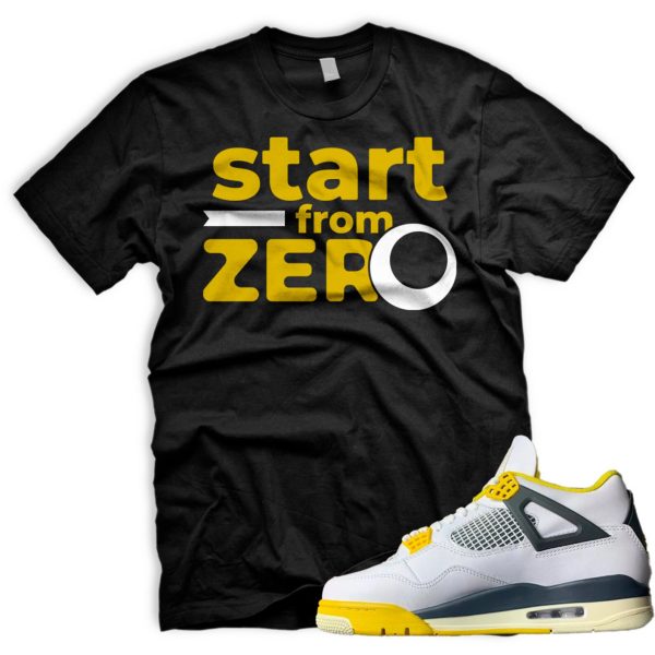 FROM ZERO Air J 4 Vivid Sulfur White Coconut Milk Anthracite Black Match T Jezsport.com