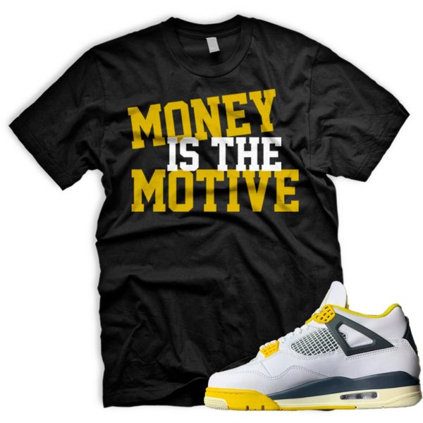 MONEY Air J 4 Vivid Sulfur White Coconut Milk Anthracite Black Match T Jezsport.com