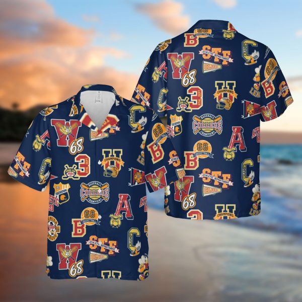 Baseball College Badges Hawaiian Shirt, Summer Shirt For Men and Women Jezsport.com