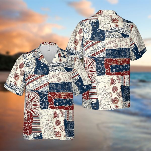 Nautical Marine Sailing Beach Hawaiian Shirt, Summer Shirt For Men and Women Jezsport.com