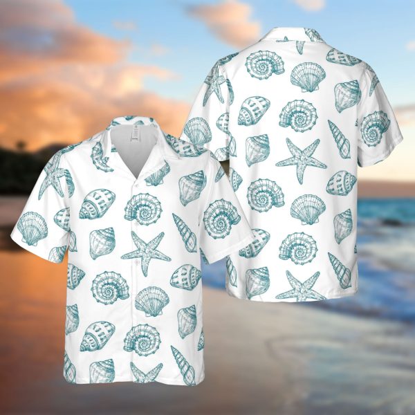 Seashells Snail And starfish Hawaiian Shirt, Summer Shirt For Men and Women Jezsport.com