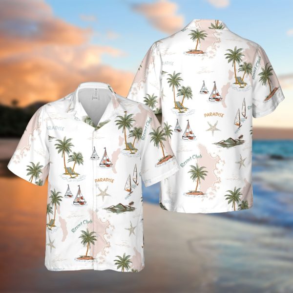 Summer Tropical Palm Tree Island Hawaiian Shirt, Summer Shirt For Men and Women Jezsport.com