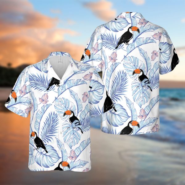 Birds And Palm Leaves Summer Trip Hawaiian Shirt, Summer Shirt For Men and Women Jezsport.com