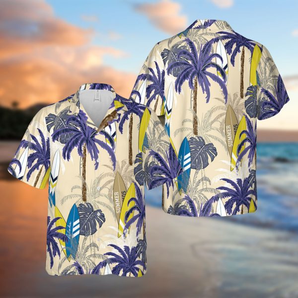 Tropical Palm Tree Summer Family Hawaiian Shirt, Summer Shirt For Men and Women Jezsport.com