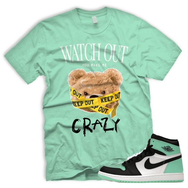 CRAZY Air J 1 Green Glow OG Retro High Black White 2024 AJ 1 T-Shirt Match Sneaker Jezsport.com