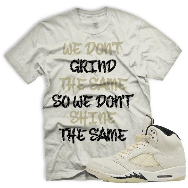 GRND DIFF Air J 5 Retro SE Sail Orewood Brown Black Coconut Milk T-shirt Match Sneaker Jezsport.com