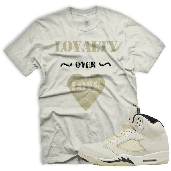 L OVER L T Shirt To Match Air J 5 Retro SE Sail Orewood Brown Black Coconut Milk Jezsport.com