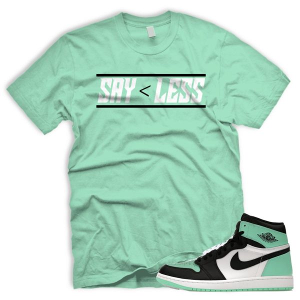 LESS Air J 1 Green Glow OG Retro High Black White 2024 AJ 1 T-shirt Match Sneaker Jezsport.com