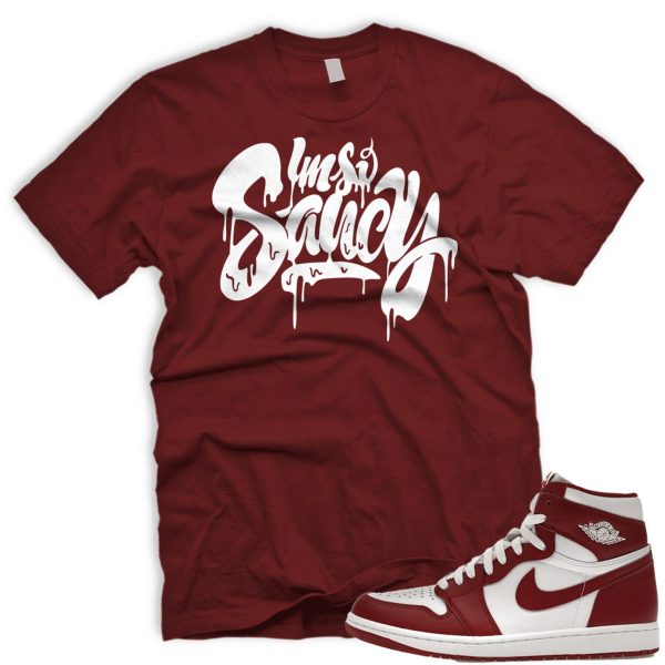 SAUCY Air J 1 Artisanal Team Red OG Retro High White 2024 AJ 1 T-Shirt Match Sneaker Jezsport.com