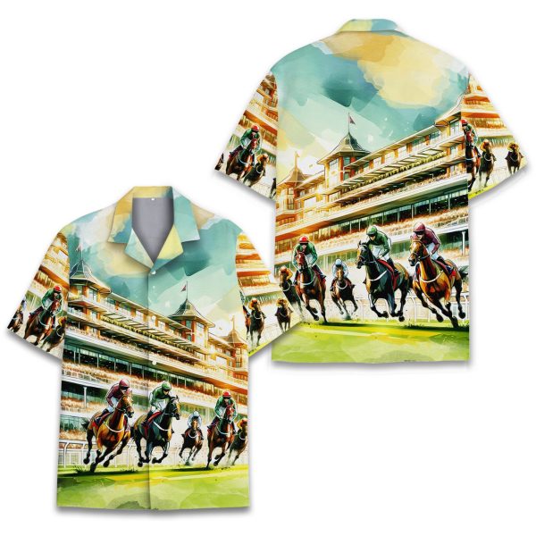 Horse Racing Hawaiian Shirt, Summer Shirt For Men and Women Jezsport.com