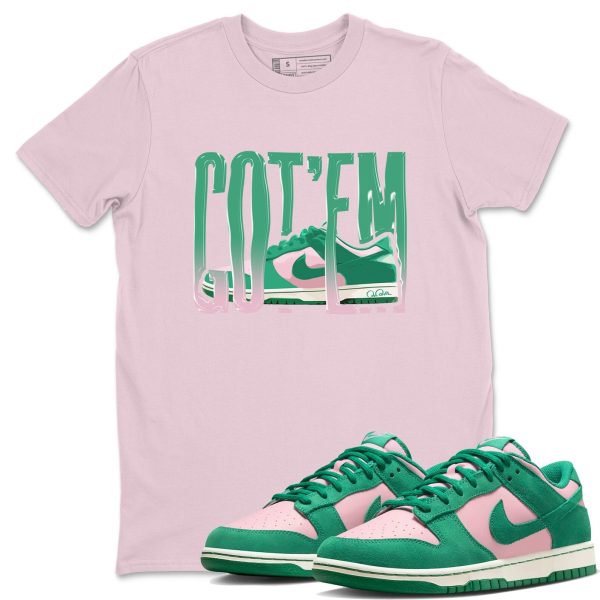 Wiggling Gotem Sneaker Tee - Casual Unisex Cotton Sneaker T-Shirt To Match Medium Soft Pink Malachite Jezsport.com