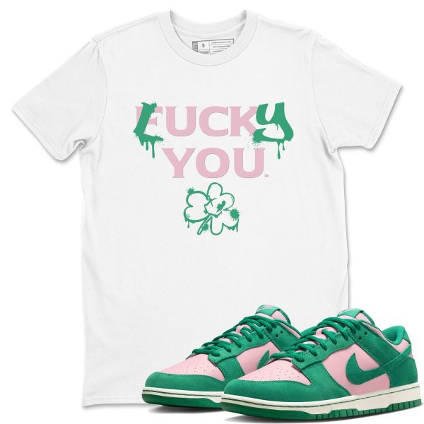 Lucky You Sneaker Tee - Casual Unisex Cotton Sneaker T-Shirt To Match Medium Soft Pink Malachite Jezsport.com