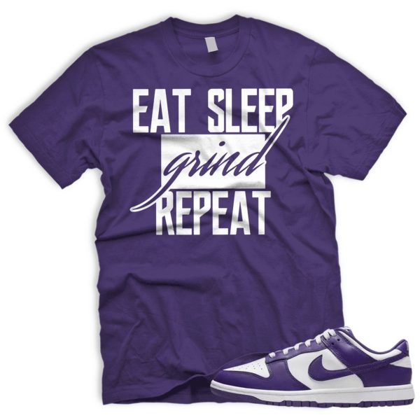 GRNDOG Dunk Low Championship Court Purple White Match T Jezsport.com