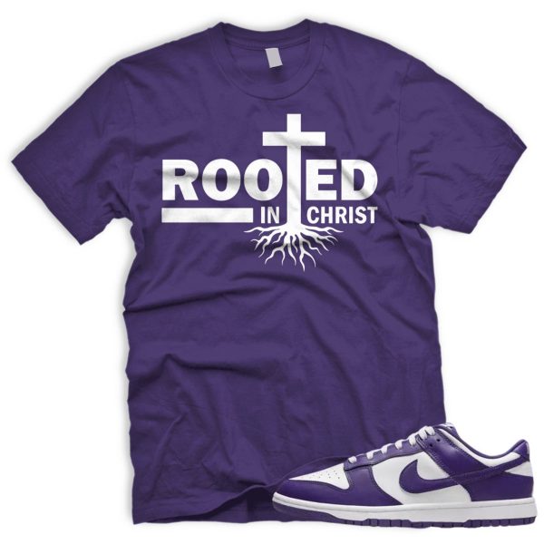 ROOTED Dunk Low Championship Court Purple White Match T Jezsport.com