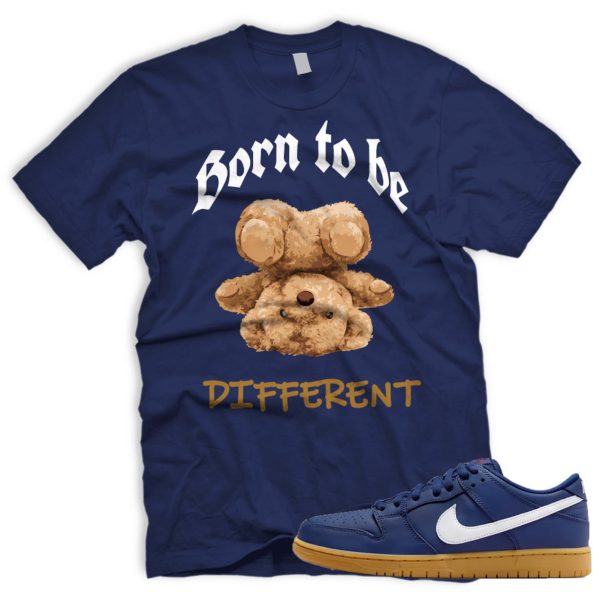 BORN DIFF SB Dunk Low Navy Gum Light Brown White T-Shirt Match Sneaker Jezsport.com