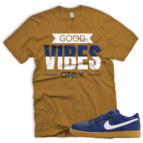 GVIBES SB Dunk Low Navy Gum Light Brown White T-Shirt Match Sneaker Jezsport.com