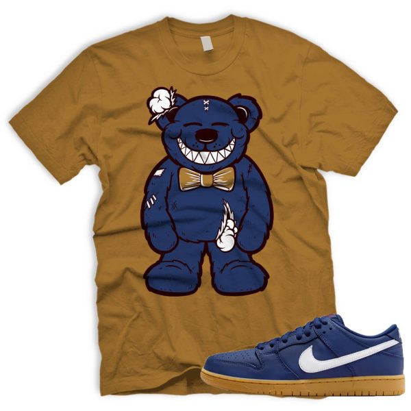 TED SB Dunk Low Navy Gum Light Brown White T-Shirt Match Sneaker Jezsport.com