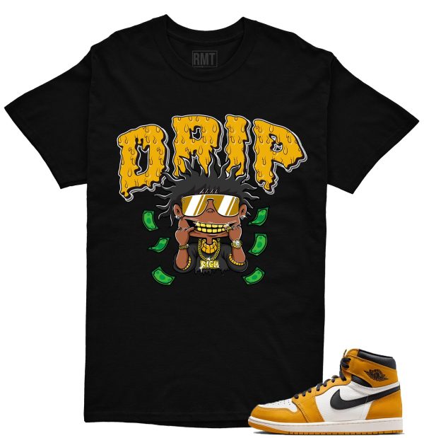 Jordan 1 Yellow Ochre Matching Shirts, Drip Tee Match Yellow Ochre 1s Jezsport.com