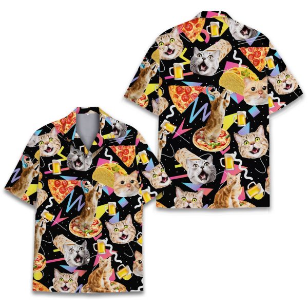 Retro Cat Hawaiian Shirt, Summer For Men and Women Jezsport.com