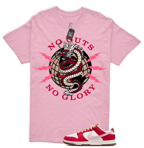 Dunk Bacon Low PRM Sport Red Sheen Sail Medium Brown White Match Shirt "No Guts" Jezsport.com