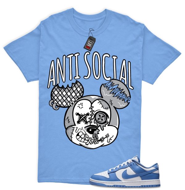 Dunk Polar Blue White Winter Low Match Shirt "Anti Social" Jezsport.com