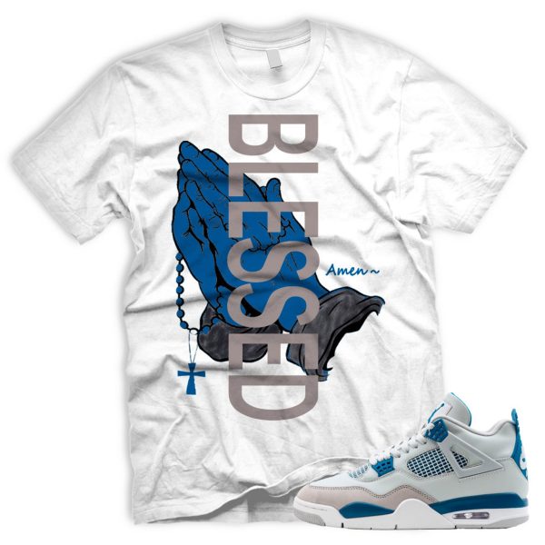 BLSSDHNDS Air J 4 Industrial Blue White Neutral Grey Industrial Blue 2024 Match T Military Blue AJ Jezsport.com