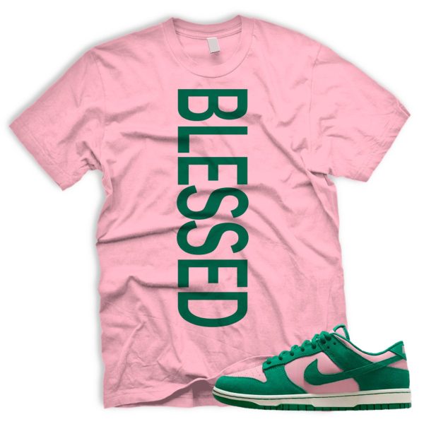 BLSSD Medium Soft Pink Malachite Dunk Low Retro Match T Jezsport.com