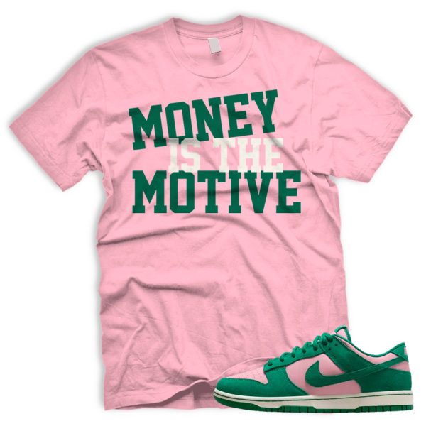 MONEY Medium Soft Pink Malachite Dunk Low Retro Match T-Shirt Jezsport.com