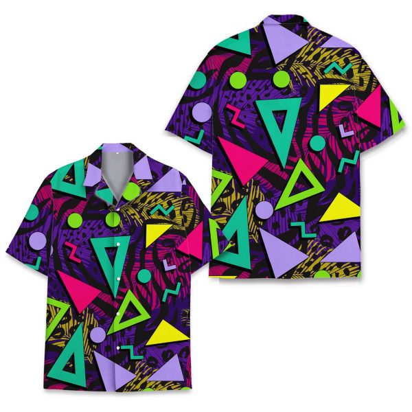 Retro 80s 90s Pattern Hawaiian Shirt, Summer Shirt For Men and Women Jezsport.com