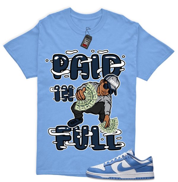 Dunk Polar Blue White Winter Low Match Shirt "Paid In Full" Jezsport.com