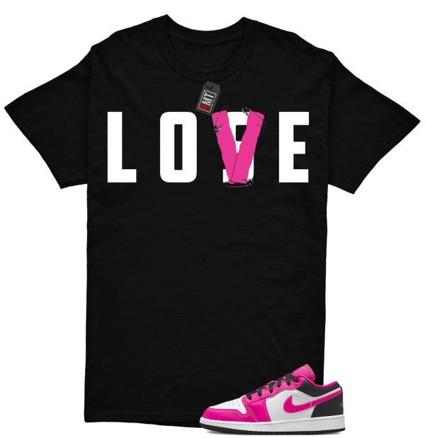 Jordan 1 Low Fierce Pink Match Shirt, Love Lose Tee Match Fierce Pink J 1 Low Jezsport.com